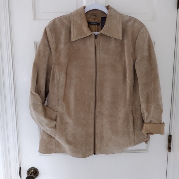 Liz Claiborne Tan Suede Jacket - Picture 2 of 14